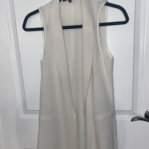 Long white vest